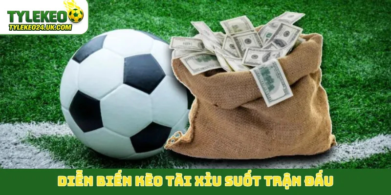 Diễn biến kèo tài xỉu suốt trận đấu